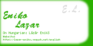 eniko lazar business card